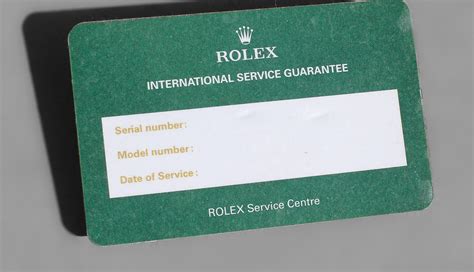 rolex service warranty